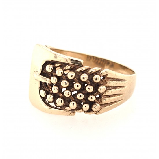 Pre Owned 9ct Mens Buckle Ring ZX649